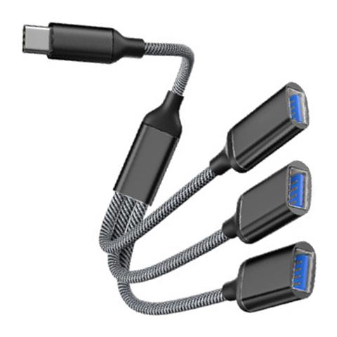 Adattatore Splitter Da Tipo C A Hub Usb A 3 Porte Black - Foto 2