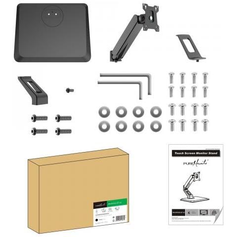 Pm-office-st-10 Supporto Da Tavolo Per Tv A Schermo Piatto 81,3 Cm (32"") Nero Scrivania - Foto 3