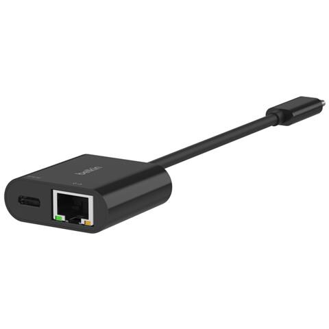Adattatore INC019BTBK USB-C a Gigabit Ethernet e carica 100W Colore Nero - Foto 2