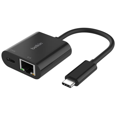 Adattatore INC019BTBK USB-C a Gigabit Ethernet e carica 100W Colore Nero - Foto 1