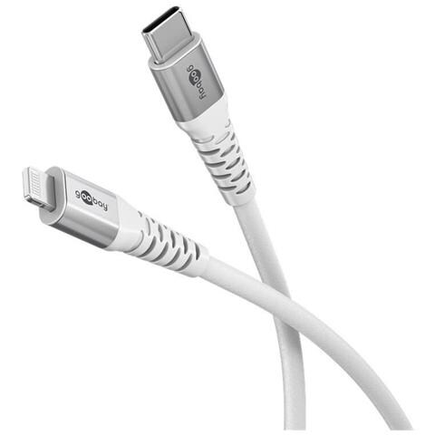 Goobay Lightning Auf Usb-c™ Supersoftes Textilkabel Mit Metallsteckern, 2 M (74520) - Foto 1