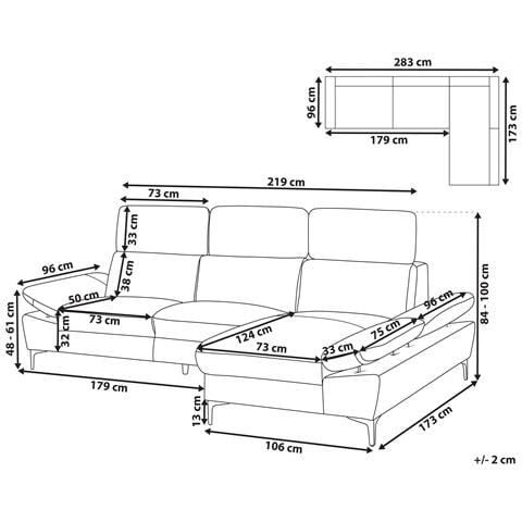Divano Angolare 4 Posti Farila Pelle Naturale Tortora Regolabile Lato Sinistro - Foto 6