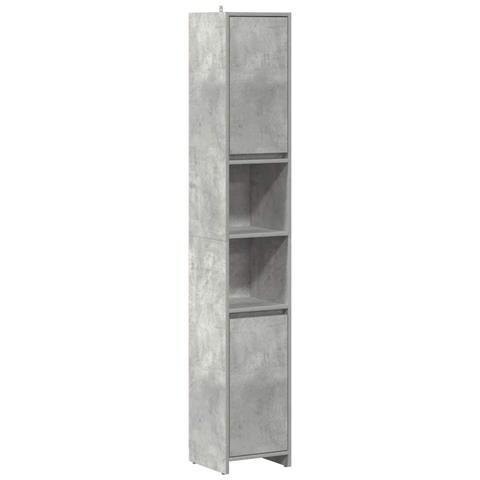 Mobile Da Bagno Grigio Cemento 30x30x183,5 Cm Legno Multistrato - Foto 2