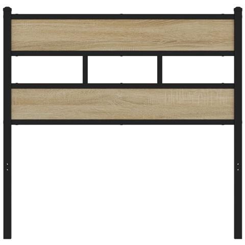 Testiera Rovere Sonoma 100 Cm In Ferro E Legno Multistrato - Foto 3