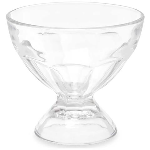 Dam  Confezione 6 Coppe Gelato In Vetro Con Piedino 11,5x11,5x10,5 Cm. Colore Trasparente - Foto 2