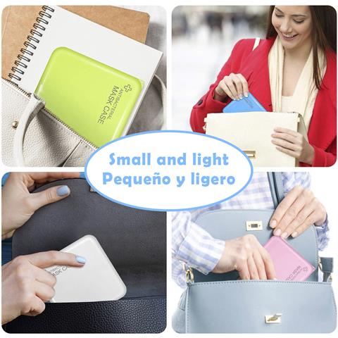 Pack Di 4 Porta Mascherine Igieniche Quadrati Slim, In 4 Colori - Foto 2