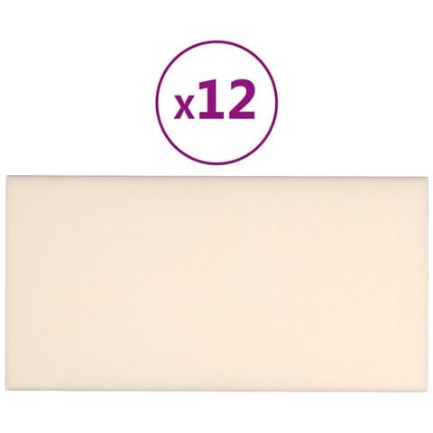 Lusso Casadino - Pannelli Murali 12 Pz Crema 60x30 Cm Velluto 2,16 M² - Foto 1