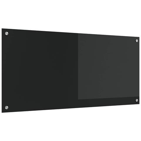 Paraforno per Cucina Nero 110x50x0,6 cm in Vetro Temperato - Foto 1
