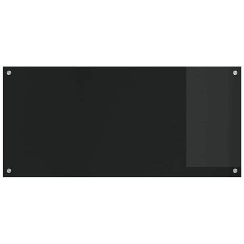 Paraforno per Cucina Nero 110x50x0,6 cm in Vetro Temperato - Foto 2
