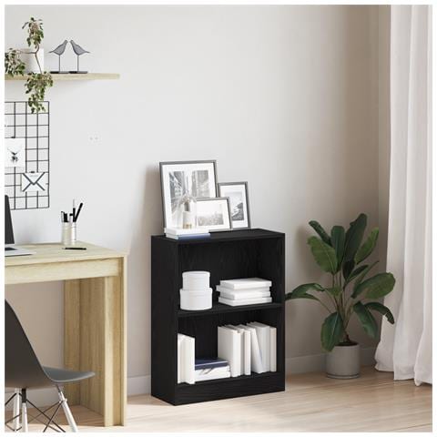 Libreria  Nera 60x24x76 cm in Legno Ingegnerizzato - Foto 2
