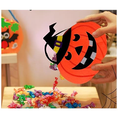 Set Di Sacchetti Di Halloween A Forma Di Zucca Per Caramelle, 3 Pezzi - Foto 3