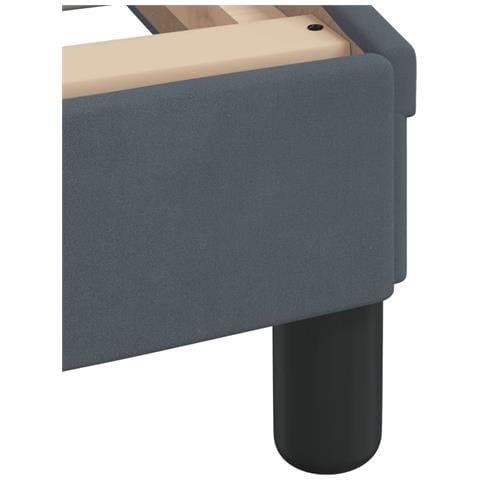 Giroletto senza Materasso Grigio Scuro 80x200 cm Velluto - Foto 9