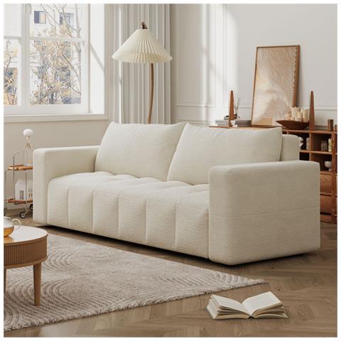 Canterbury Divano Letto 3 Posti Con Baule Ad Anello Beige - Foto 2