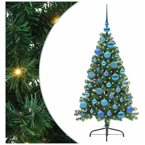 Albero di Natale artificiale con luci integrate Verde 120 cm - Foto 1