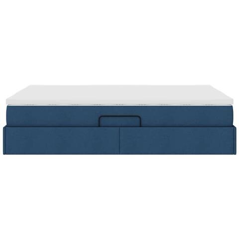 Letto con contenitore e materasso Blu 140 x 190 cm Poliestere - Foto 9