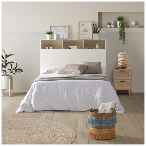 Testiera Zeus 95 Cm Bianca, 2 Ante 9 Posti - Foto 2