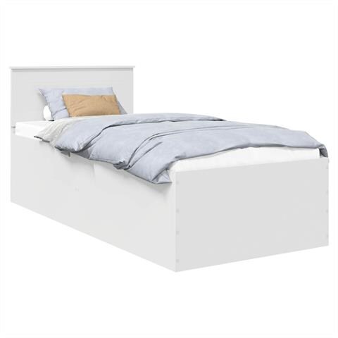 Struttura del letto Bianco 90 x 190 cm Legno multistrato - Foto 1
