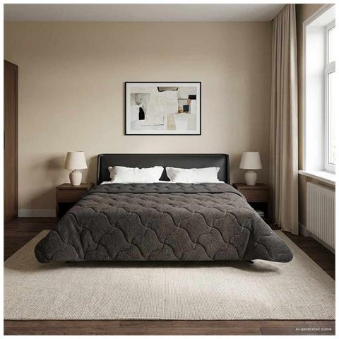 Duvet Invernale Trapuntato Antracite 220 x 240 cm - Foto 2