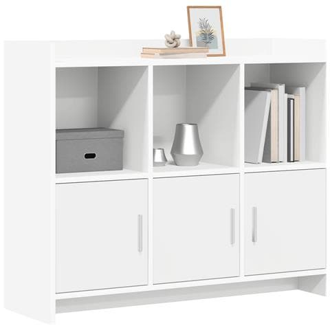 Credenza Bianco 98,5 x 33 x 80 cm Legno ingegnerizzato - Foto 2