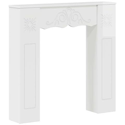 Cornice per camino Bianco Lucido 102 x 20 x 102 cm - Foto 1