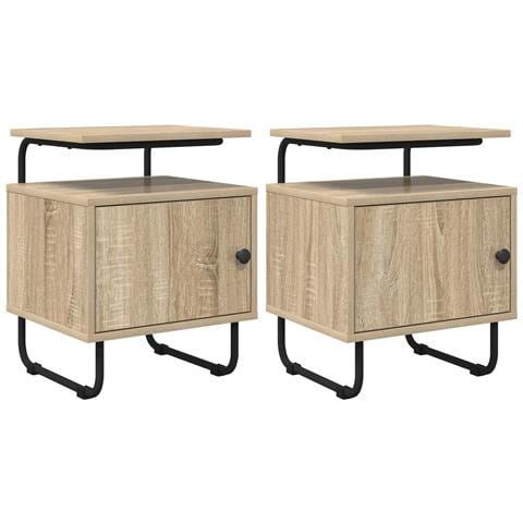 Armadio da Notte 2 pz Rovere Sonoma Legno ingegnerizzato - Foto 1