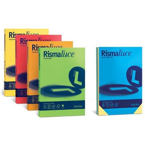 Rismaluce, A4 21x29.7cm, 300 fogli, 90 g / m2, giallo sole - Foto 1