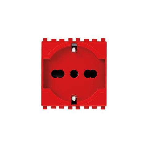 19210 / r - Presa 2p+t 16a Universale Rosso - Foto 1
