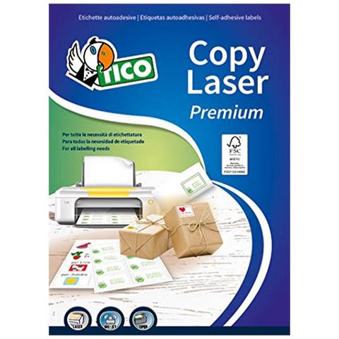 etichetta adesiva lp4w bianca 100fg a4 105x42,3mm (14et / fg) laser - Foto 1