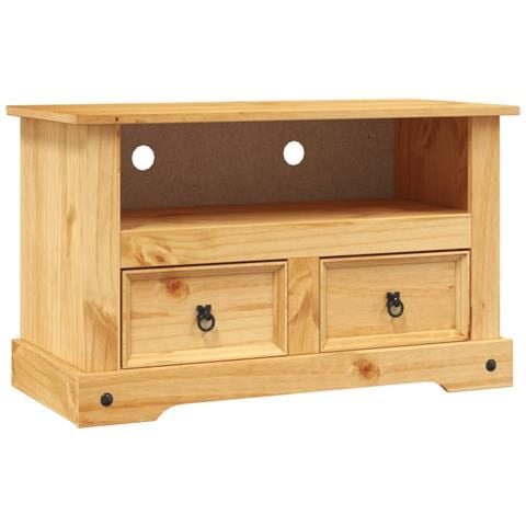 Mobile Porta TV Legno Pino Messicano Corona Range 91x43x56 cm - Foto 1