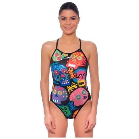 Costumi Bambina Turbo Haloween Skulls Thin Strap Costumi Junior 7-8 Years - Foto 1