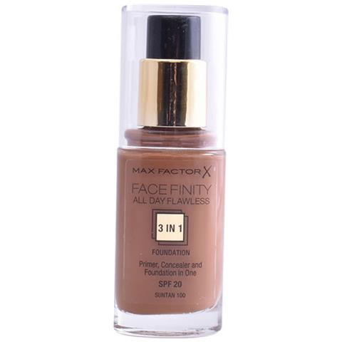 Facefinity 3 In 1 Primer, Concealer And Foundation Spf20 100 Suntan 30ml - Fondotinta - Foto 2