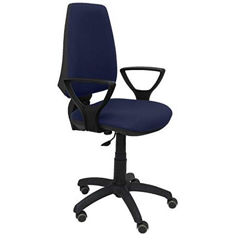 Modello 14 cp - sedia Da Ufficio Ergonomica Con Meccanismo Permanente, Regolabile In Altezza E Ruote Parquet - sedile E Schienale Imbottiti In Tessuto Bali (braccioli Fissi Inclusi) 109x46x46 Cm Grigio - Foto 2