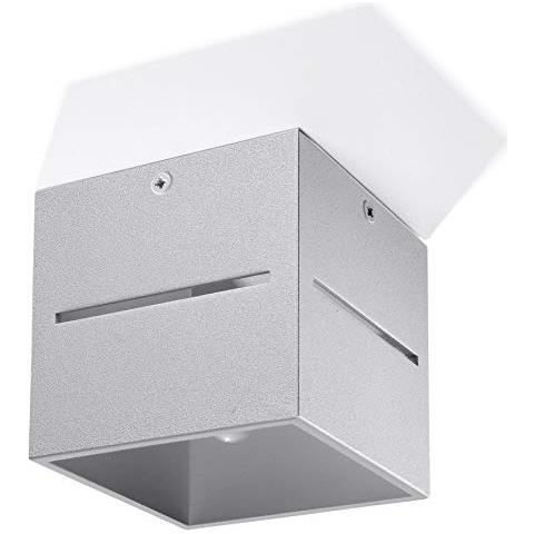 Lobo - Plafoniera, In Alluminio, Colore: Grigio - Foto 1