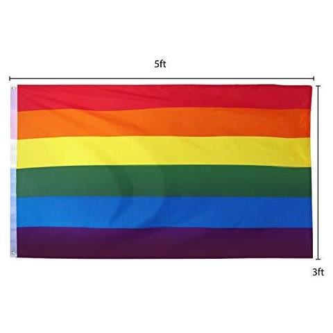 Rainbow Flag Gay Pride - Grande Interni Esterni Lgbt - Festival Diversit Celebration 5ft X 3ft - Foto 2