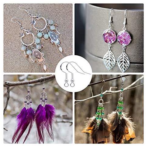 Ganci Orecchino In Argento Sterling 925 Ear Fili Fish Hook Orecchini Con Sfera A Molla Per I Monili Di Diy Personalizza Fare 100 Pz - Foto 4