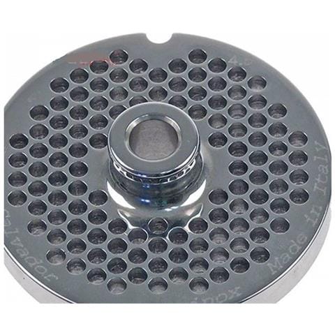 Salvinox Piastra Con Mozzo Per Tritacarne 12 Foro 4,5, acciaio Inox Auto Affilanti Qualità Professionale - Foto 1