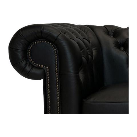 Divano Class Pelle | 2 Posti | Nero Opaco | 12 Anni Di Garanzia - Foto 2