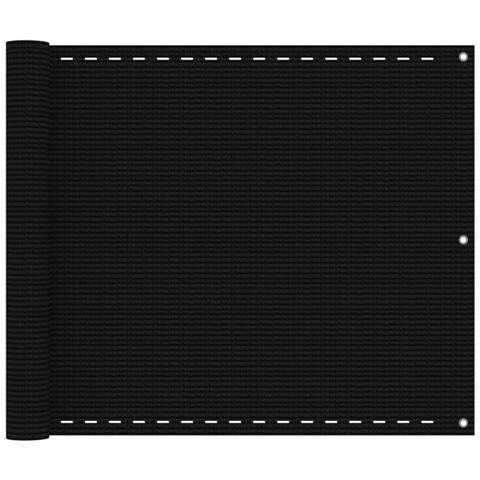 Paravento Da Balcone Nero 75x400 Cm In Hdpe - Foto 1