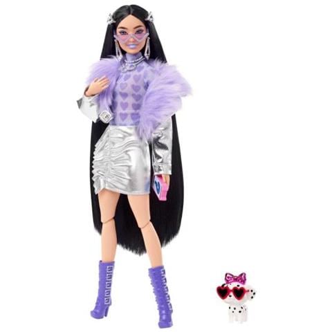 Barbie - Barbie Pelliccia Viola Extra - Bambola - 3 Anni E + - Foto 1