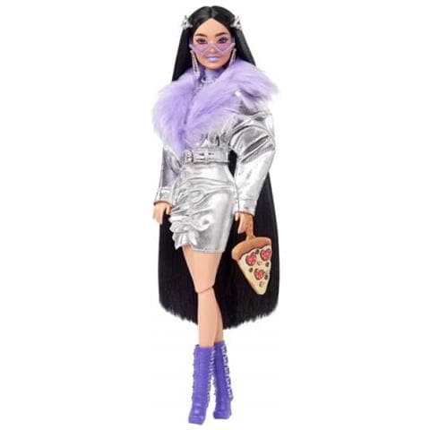 Barbie - Barbie Pelliccia Viola Extra - Bambola - 3 Anni E + - Foto 3
