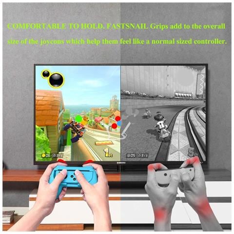 Nintendo Switch Joy-con Controller Grip Confezione Da 2 Rosso/blu - Foto 14