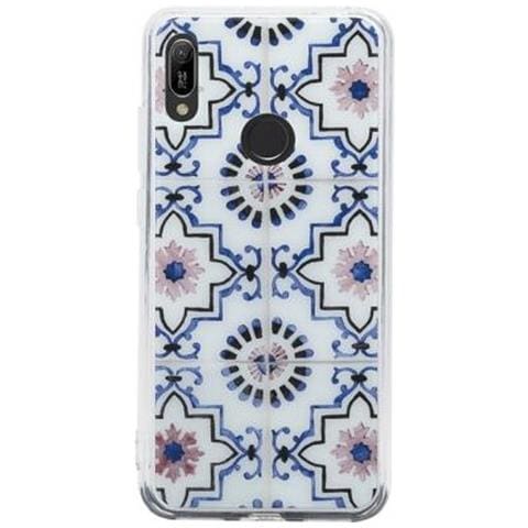 Cover Rigida Per Huawei Y6 2019 Con Motivi Di Ispirazione Orientale, Blu - Foto 1