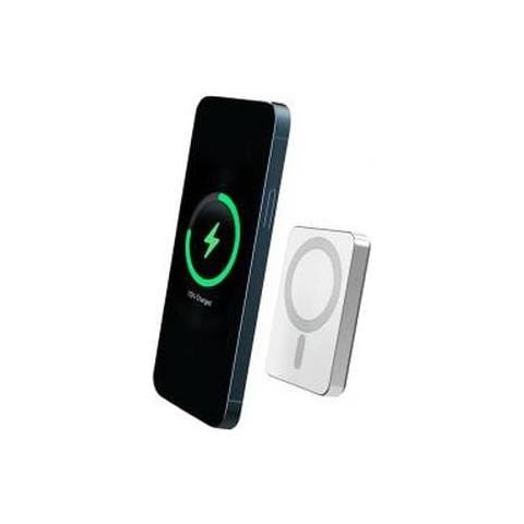 Powerbank 5000mah Compatibile Magsafe Induzione 15w, Grigio Chiaro - Foto 1