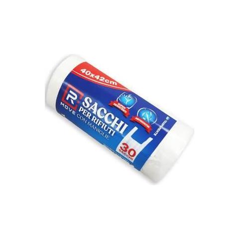 Rotolo da 30 Sacchi Rifiuti 40x42cm con Maniglie Trasparenti - Foto 1