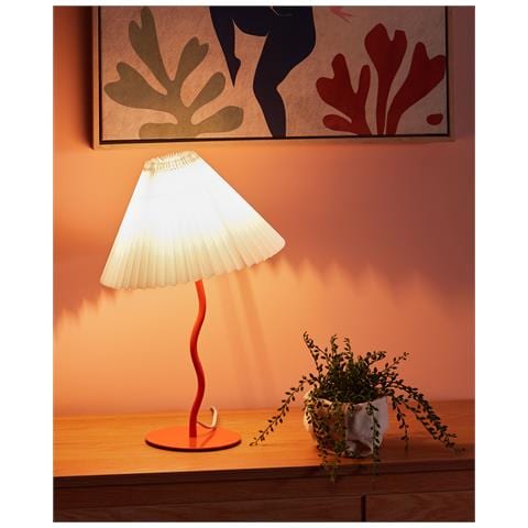 Lampada Da Tavolo Alwero Metallo Arancione - Foto 1