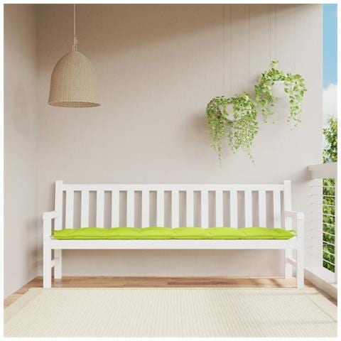 Cuscino Per Panca Verde Intenso 200x50x7 Cm In Tessuto Oxford - Foto 1