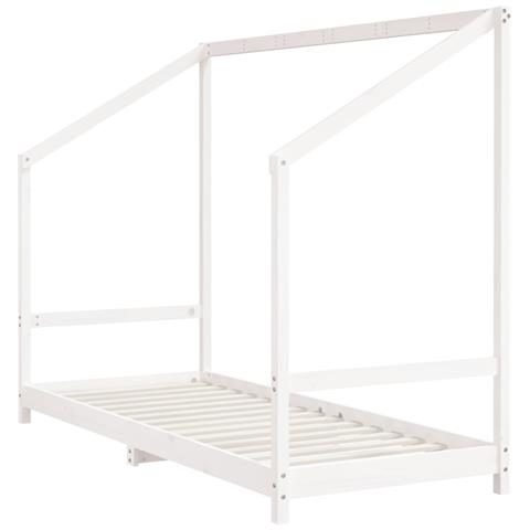 Giroletto Per Bambini Bianco 80x200cm In Legno Massello Di Pino - Foto 3