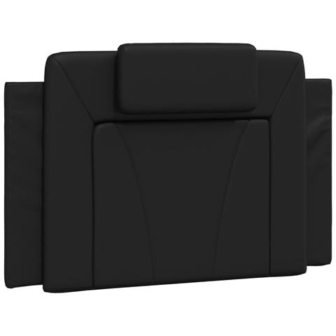 Cuscino Testiera Nero 90 Cm In Similpelle - Foto 2