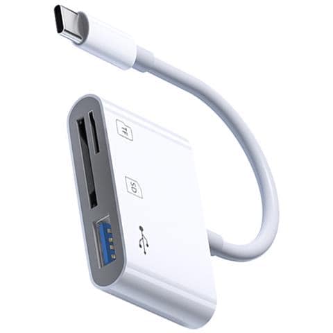 Lettore Di Schede 3 In 1, Usb-c A Sd /tf /usb - Foto 1