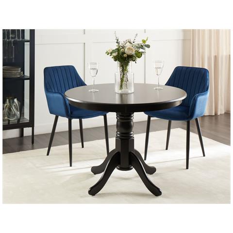 Tavolo Da Pranzo Akron Nero 100 Cm 100 Cm - Foto 1